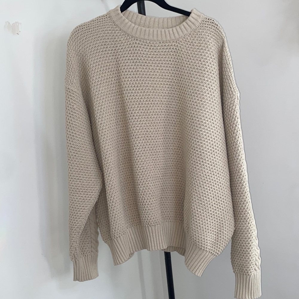 Elegant Cream Knit Sweater